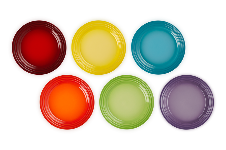Le creuset rainbow plates shop