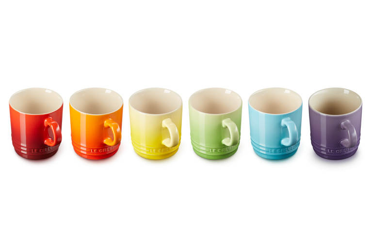Stoneware Rainbow Set of 6 Cappuccino Mugs Le Creuset AU