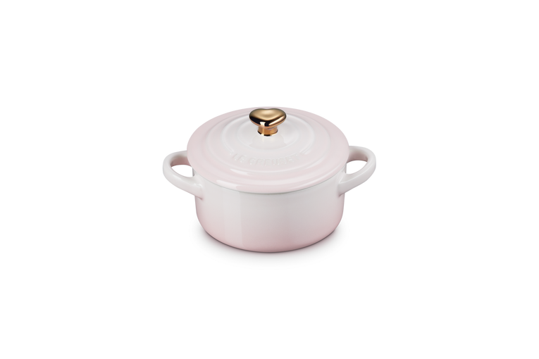 Stoneware Petite Casserole with Gold Heart Knob