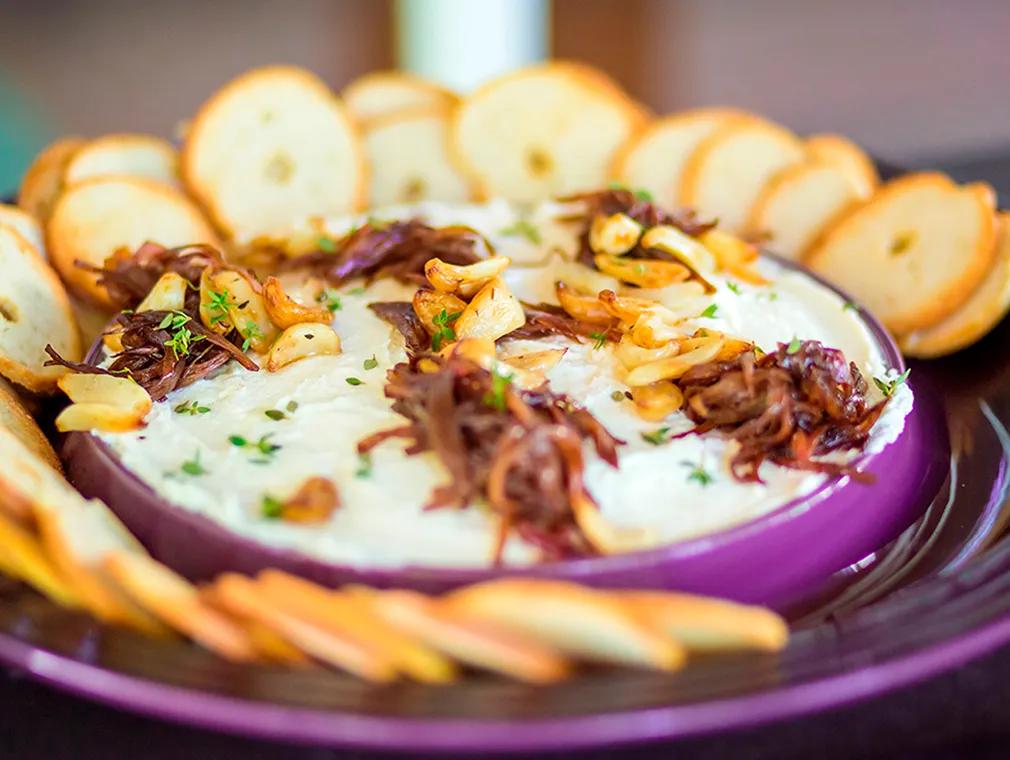 Caramelised Shallot And Roasted Garlic Dip