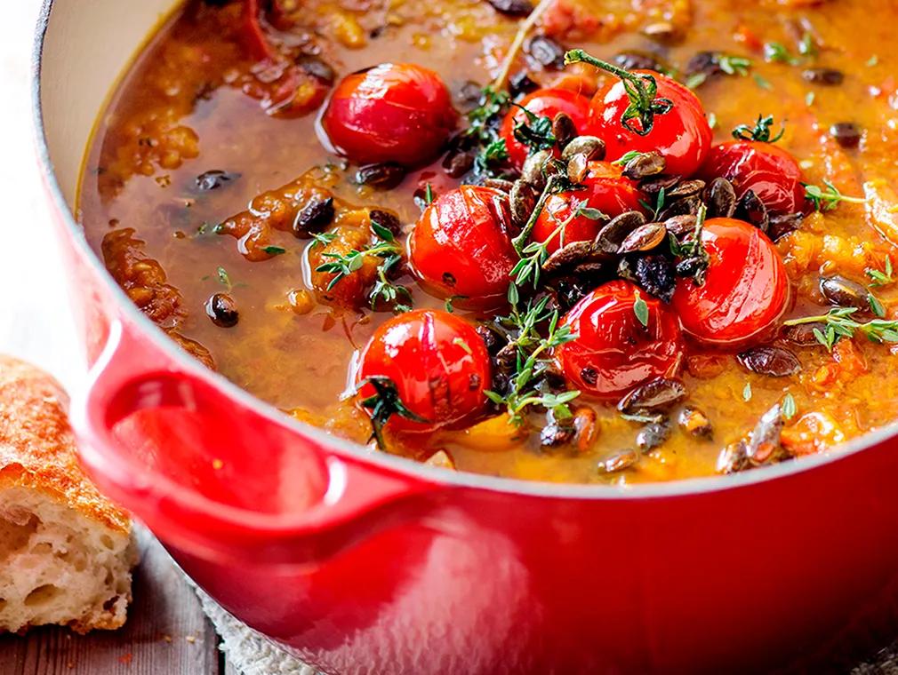 Chunky Roasted Tomato and Butternut Soup