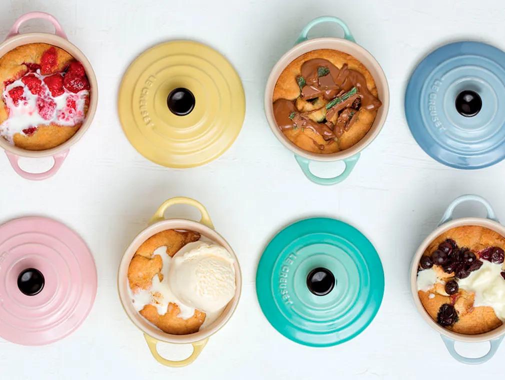Mini Casserole Cookies With Ice Cream