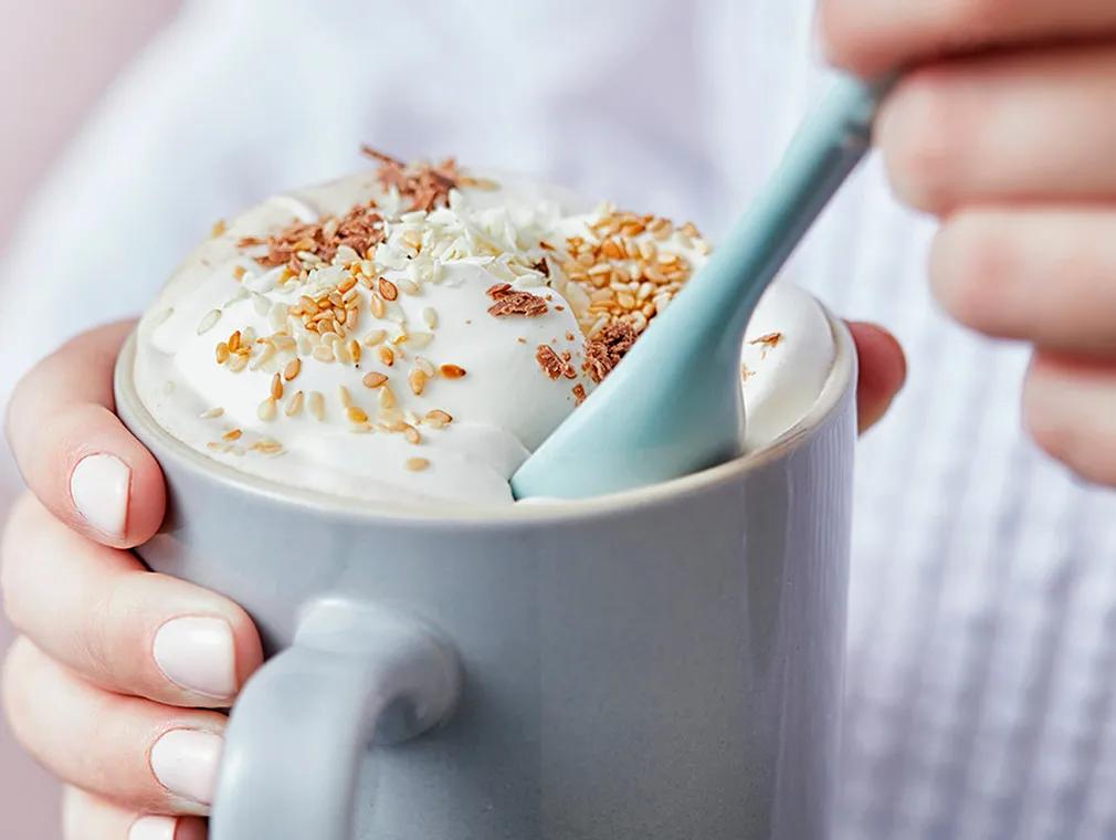 Warming And Earthy Tahini Hot Chocolate