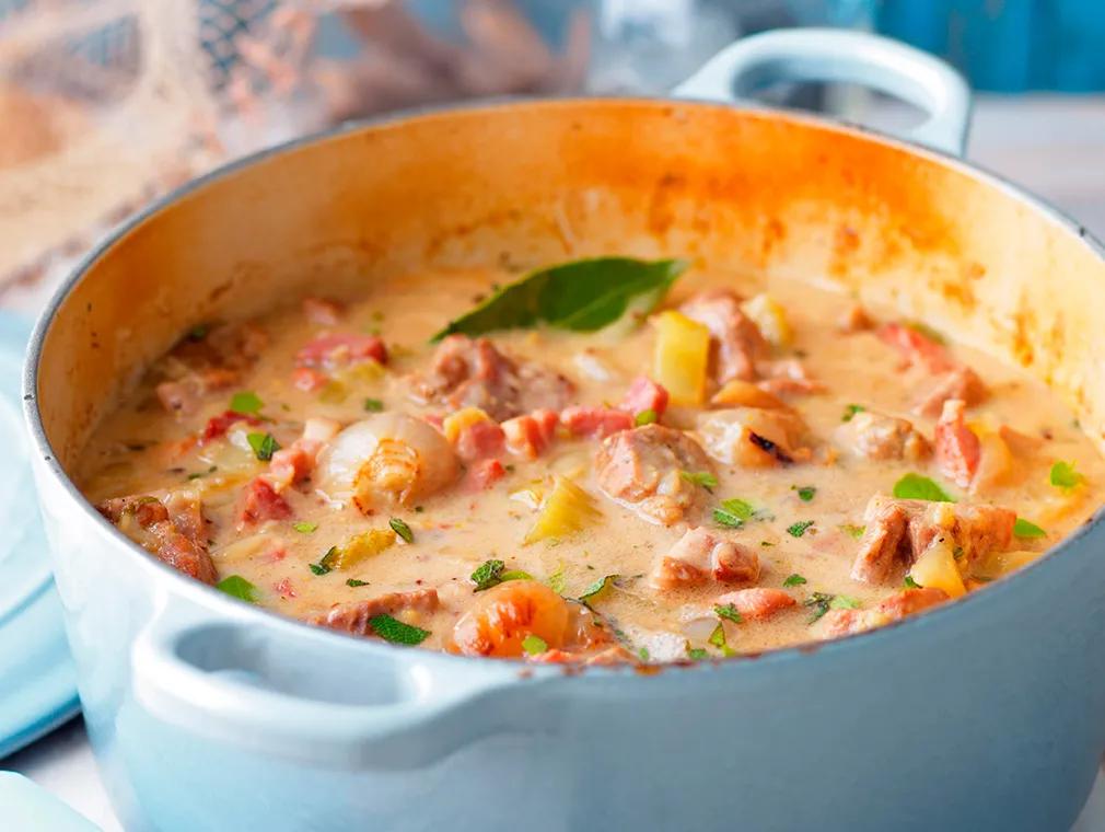 Normandy Pork Casserole with Apple Brandy