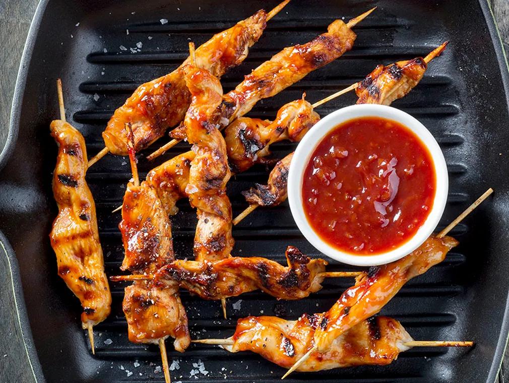 Sticky Chicken Skewers