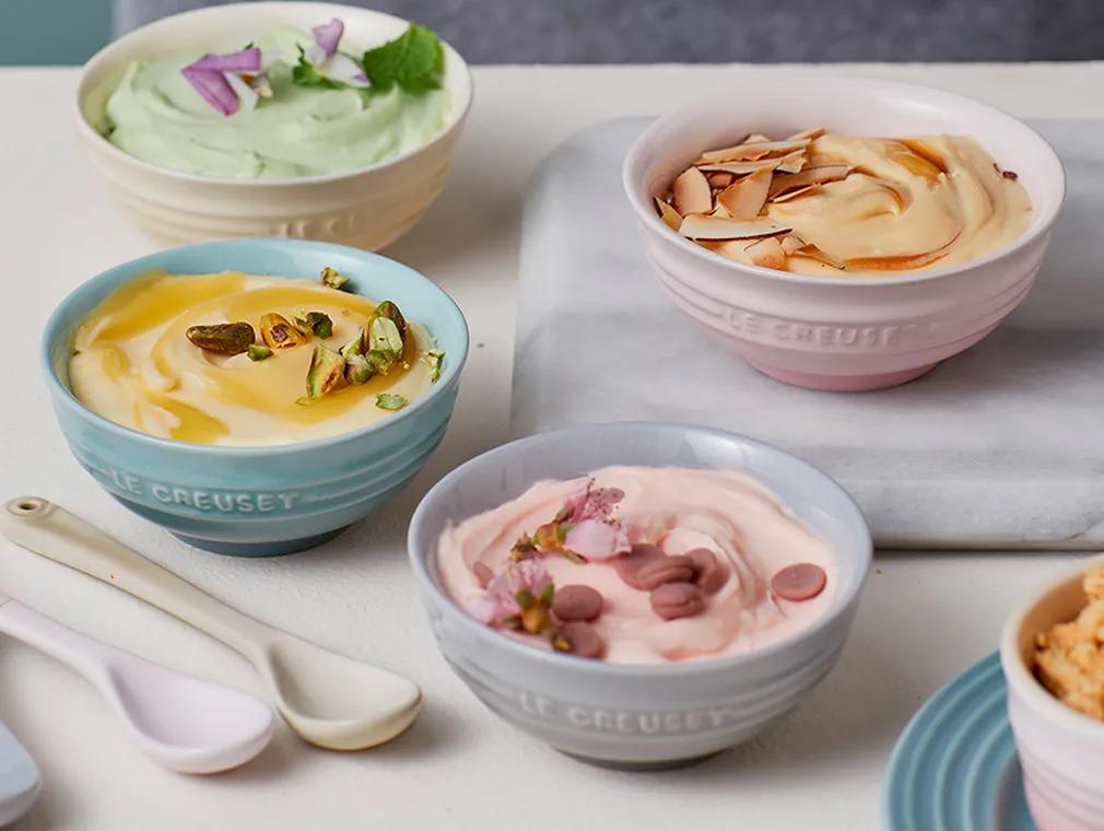 Deconstructed Cheesecakes With Various Toppings