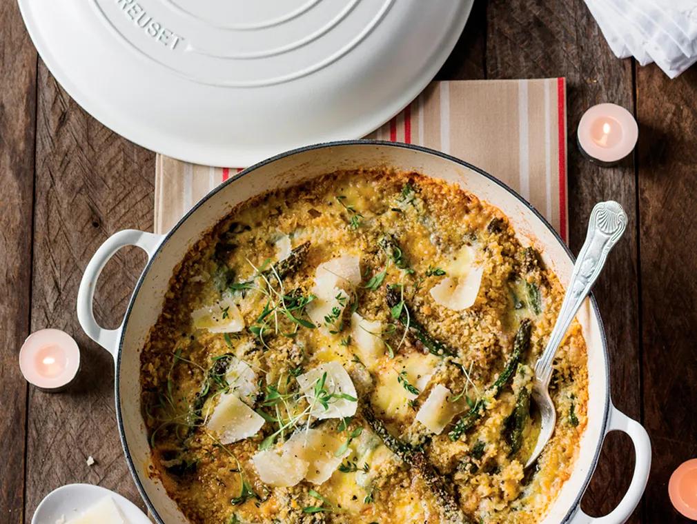 Asparagus & Mascarpone Gratin