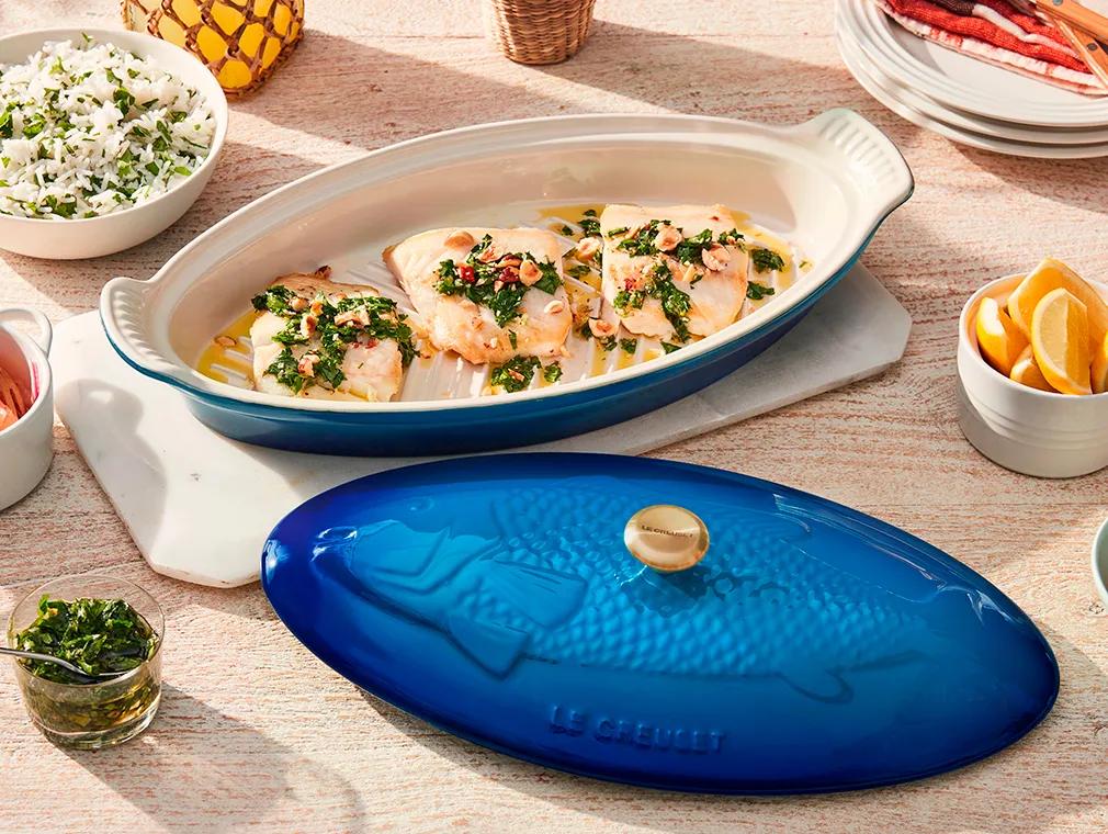 Baked Halibut with Chimichurri and Citrus Vinaigrette