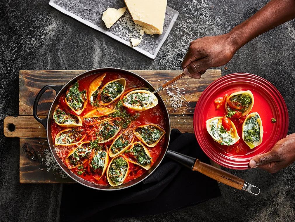 Stuffed Conchiglioni Arrabiatta