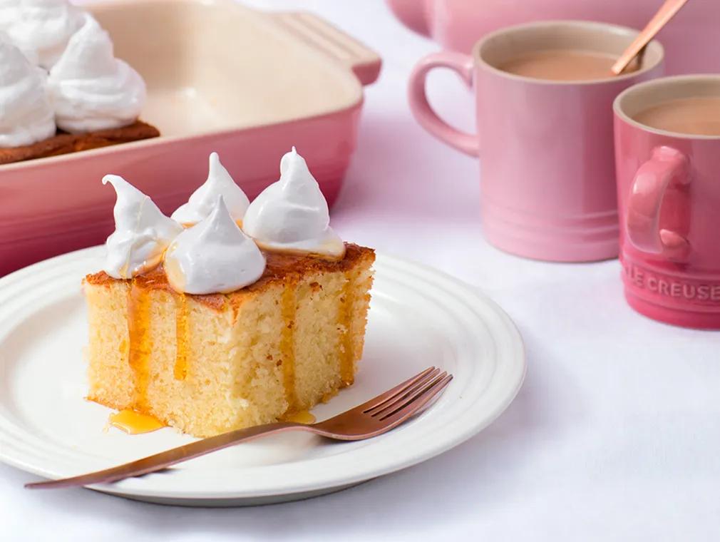 Honey-Soaked Vanilla Sponge with Marshmallow Frosting