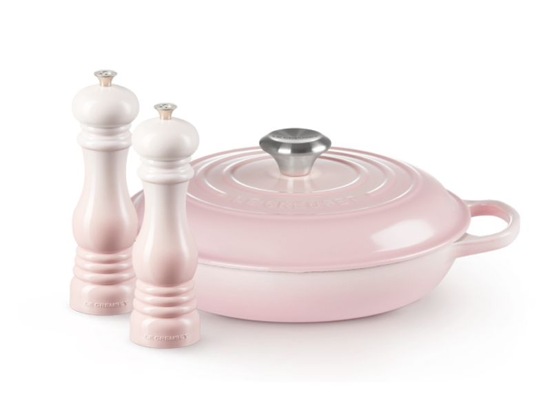 le creuset pink salt and pepper