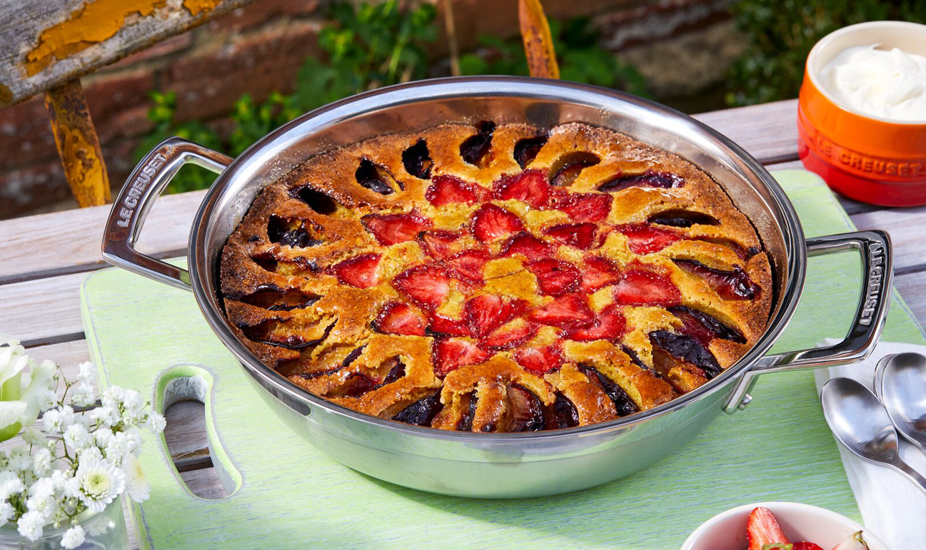 LE CREUSET SHALLOW CASSEROLE 3S ステンレス20 3-ply Stainless Steel Uncoated Shallow Casserole with Lid